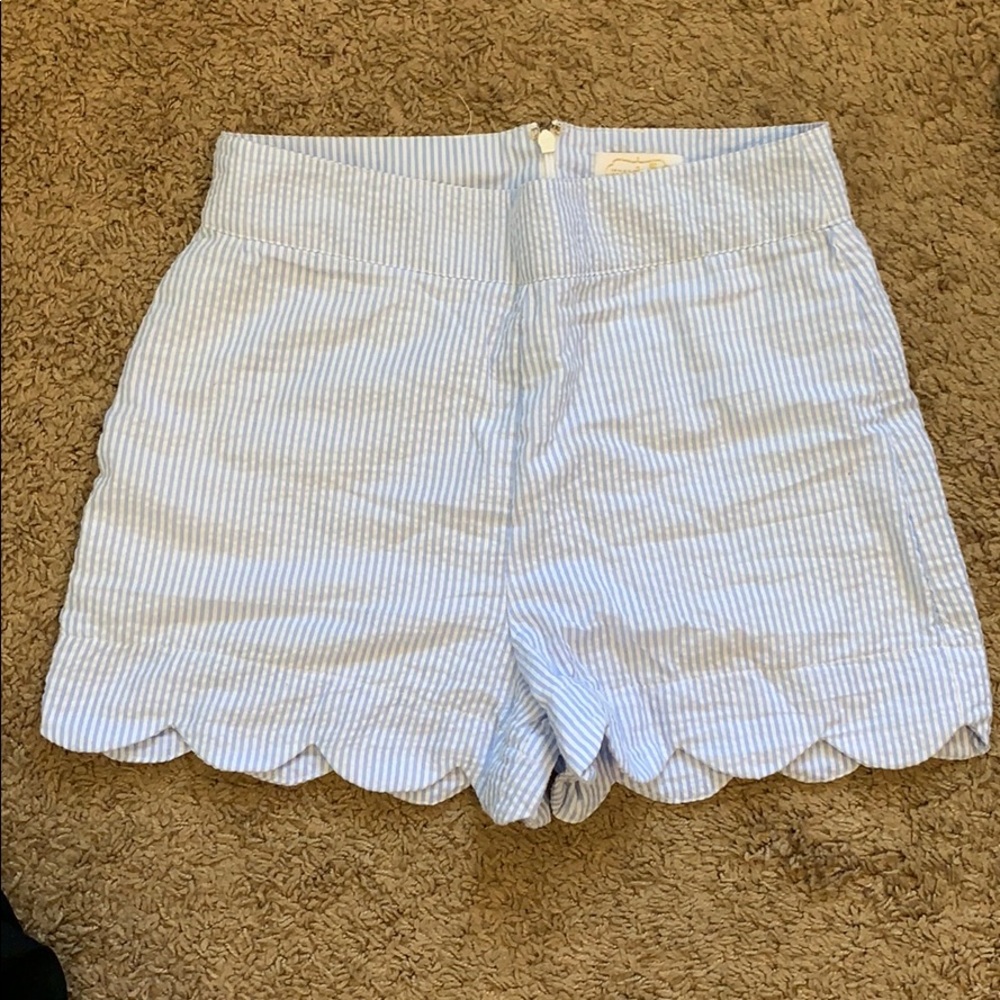 Mudpie Blue Seersucker Shorts. Never worn